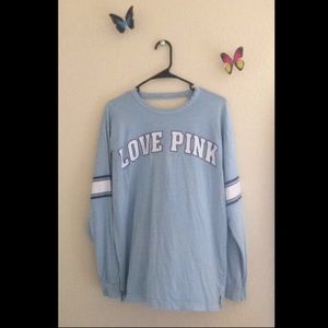 PINK Long Sleeve Open-Back Shirt